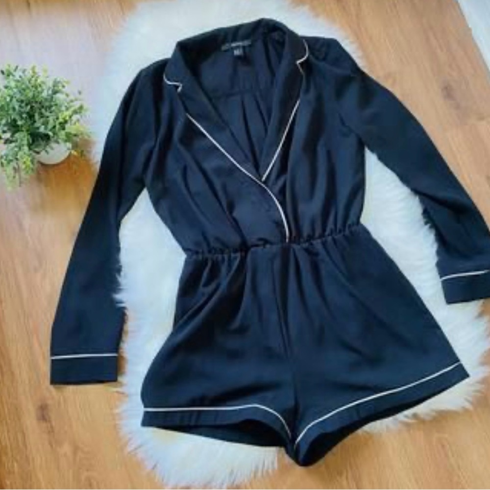 Bailey Blue Black Pajama Romper